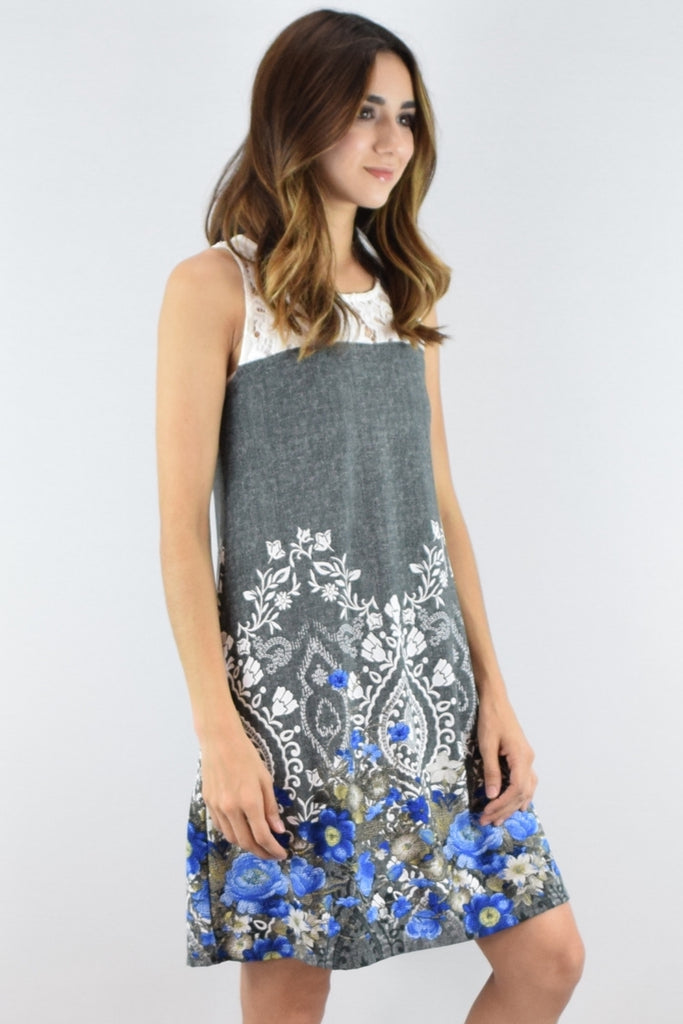 Embroidered Chambray Dress – éloges