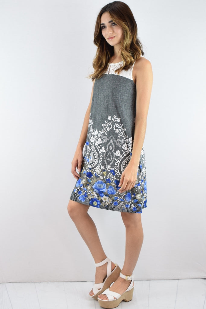 Embroidered Chambray Dress – éloges