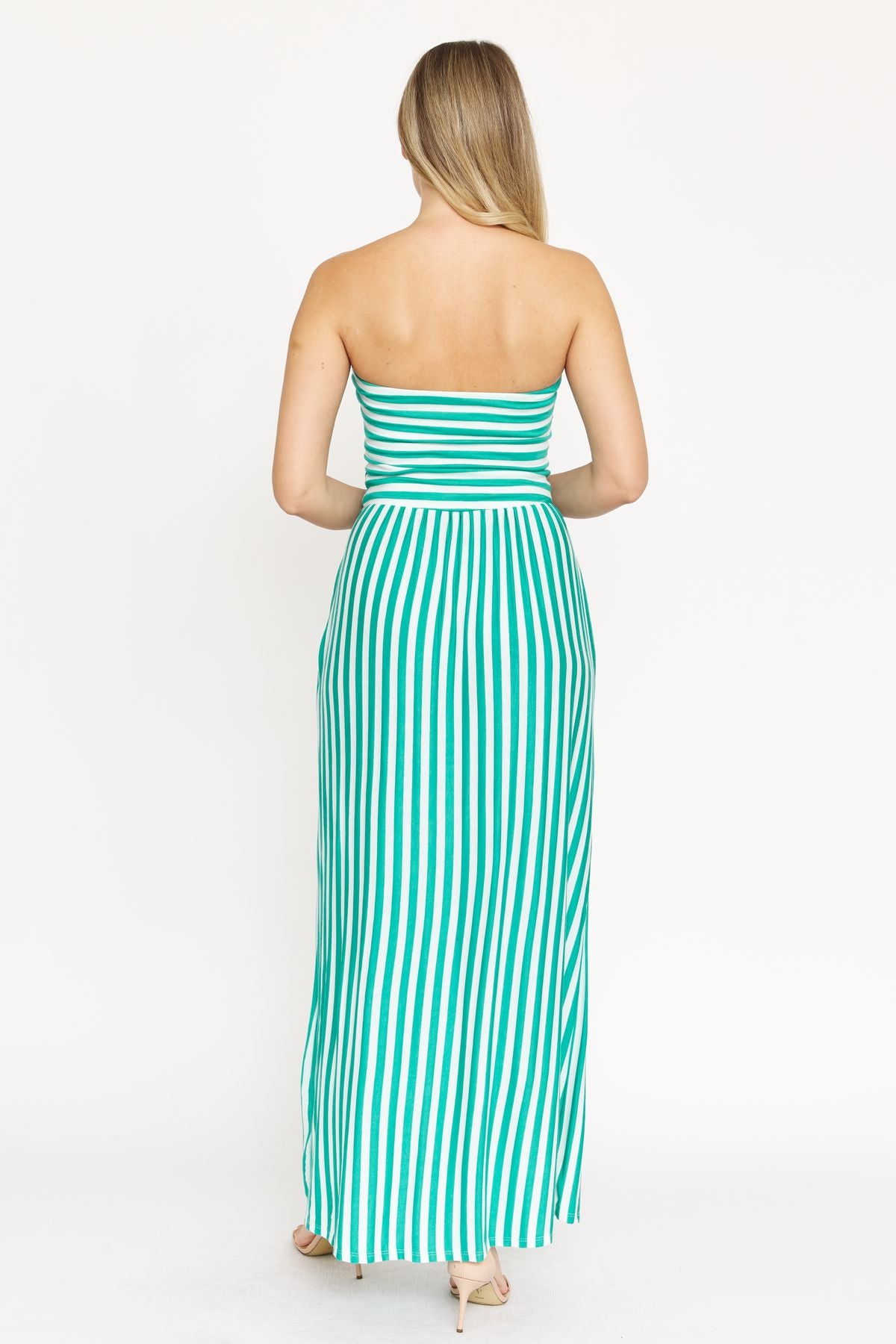 fitted lace wedding dress Jade Stripe Tube Top Maxi Dress Medium fitted lace wedding dress Jade Stripe Tube Top Maxi Dress Medium
