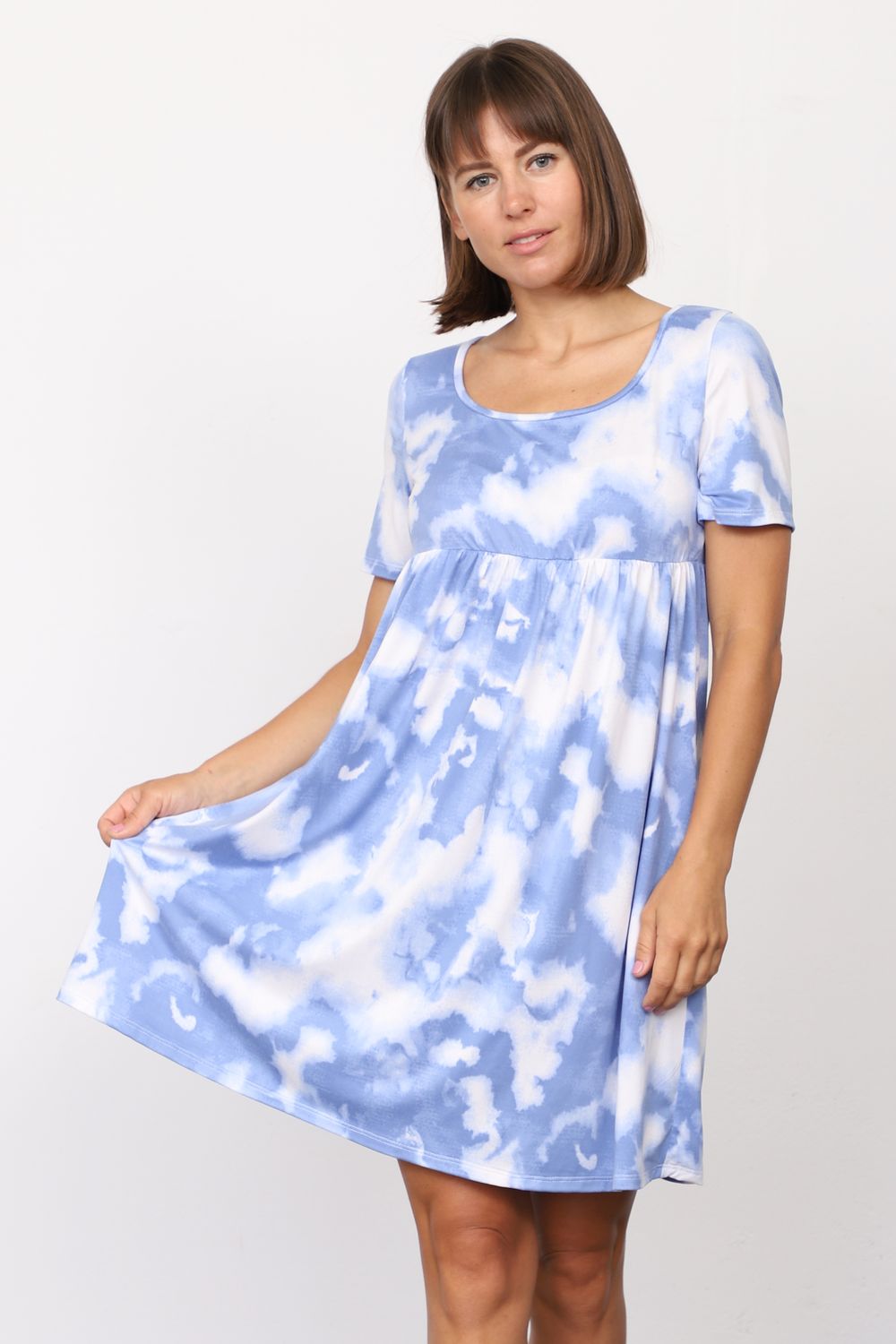 tie dye dress short Tie Dye Print Mini Dress
