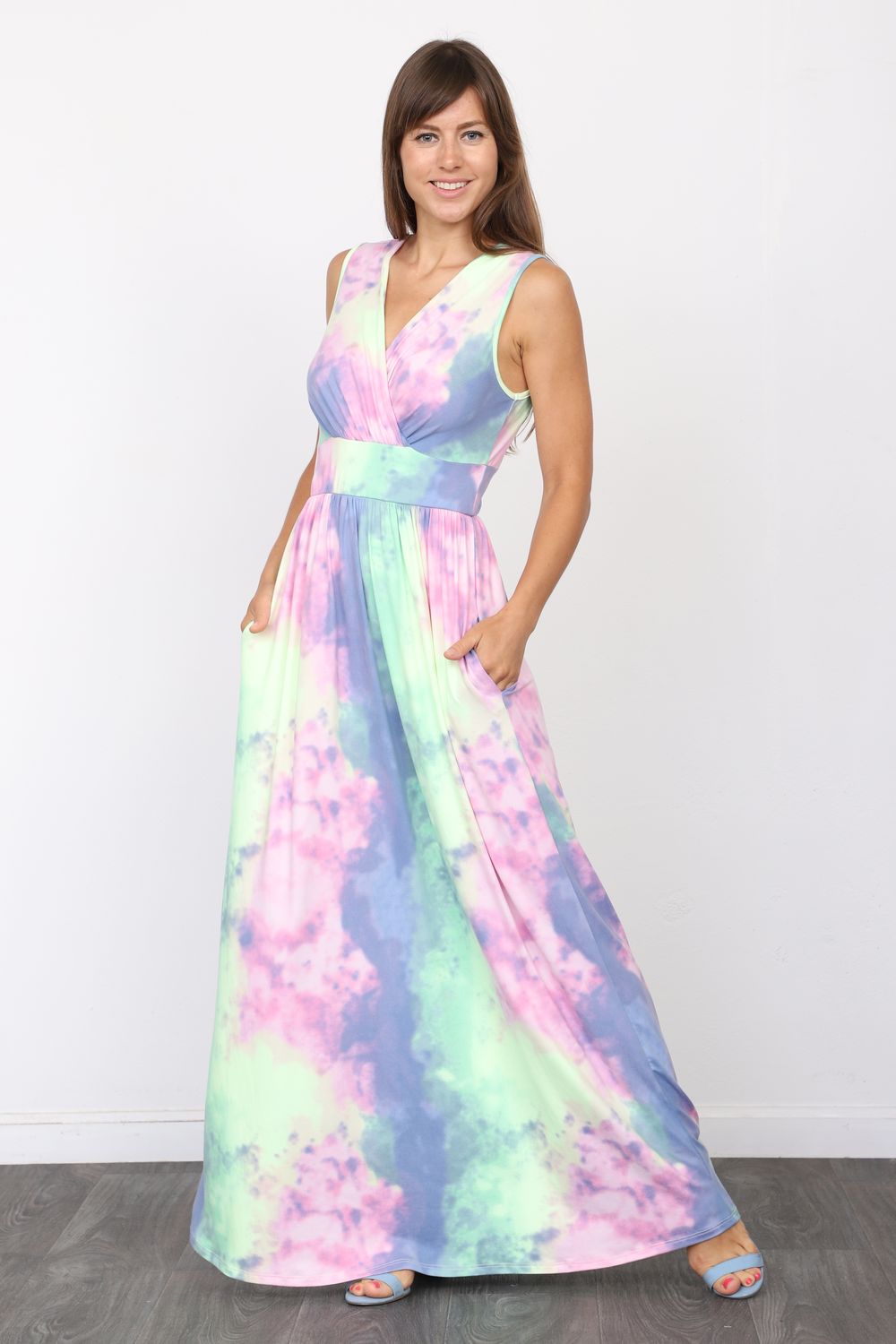 pastel tie dye maxi dress Confte