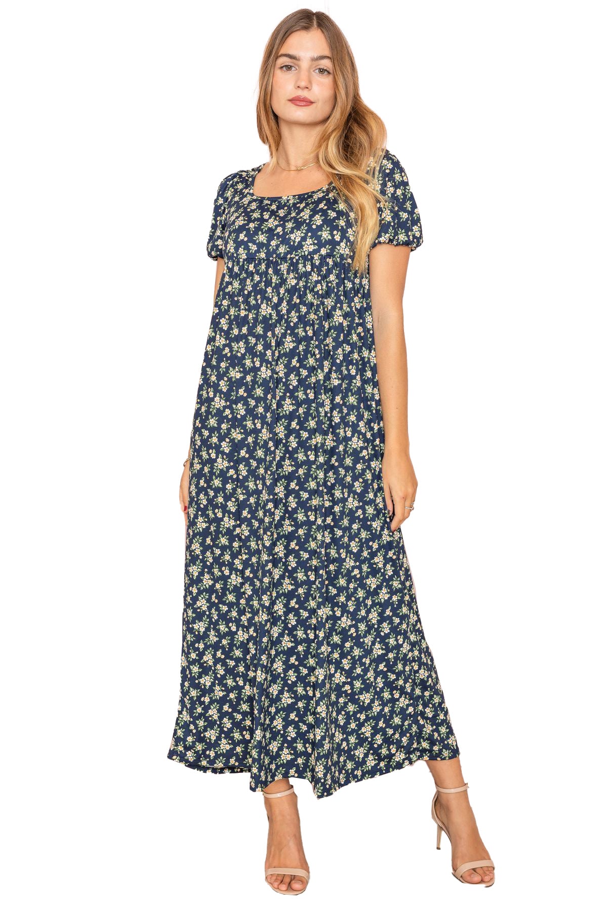 Eloges Women's Floral Puff Sleeve Empire Waist Maxi Dress – éloges
