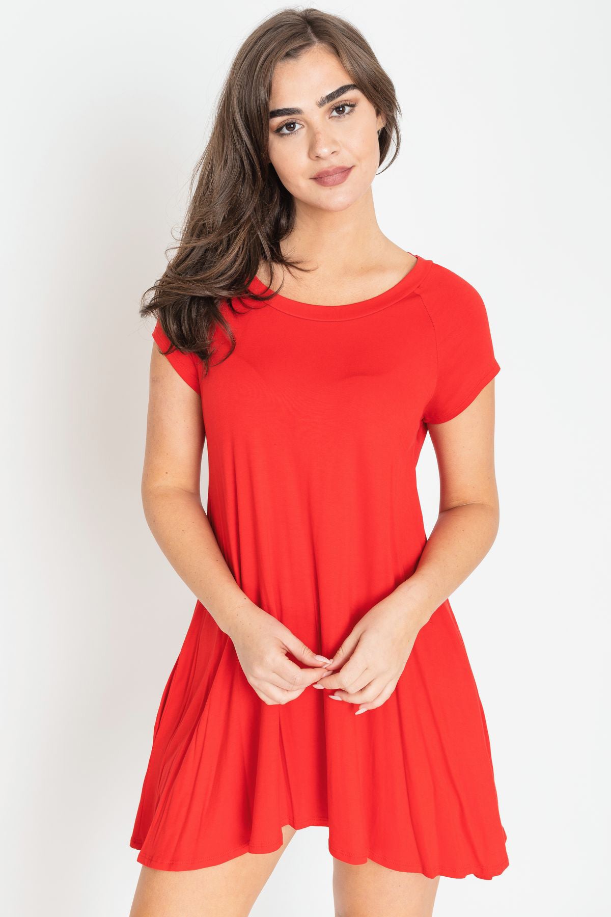 red cap sleeve skater dress Gubotare Dresses for Teens Girls Toddler Girl's Floral Spring Skater Dresses Casual Summer Short Sleeve Dress (Red,Size 12-13 Years)
